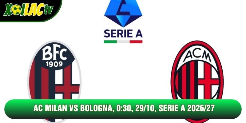 Nhận Định AC Milan Vs Bologna, 0:30, 29/10, Serie A 2026/27